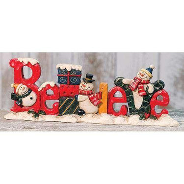 Believe Resin Snowman Standing - The Fox Decor